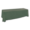 8' Blank Solid Color Polyester Table Throw - Army Green